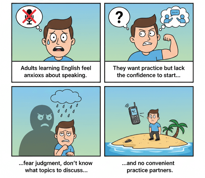 Meme showing desire to connect through language